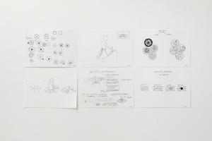 Untitled, 6 disegni su carta, 21x29 cm. cad